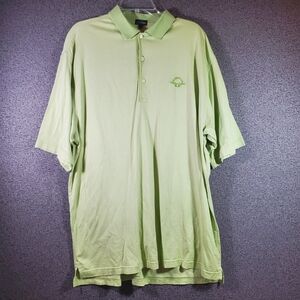 Classic Light Green Striped Golf Shirt L XL Olympic Club